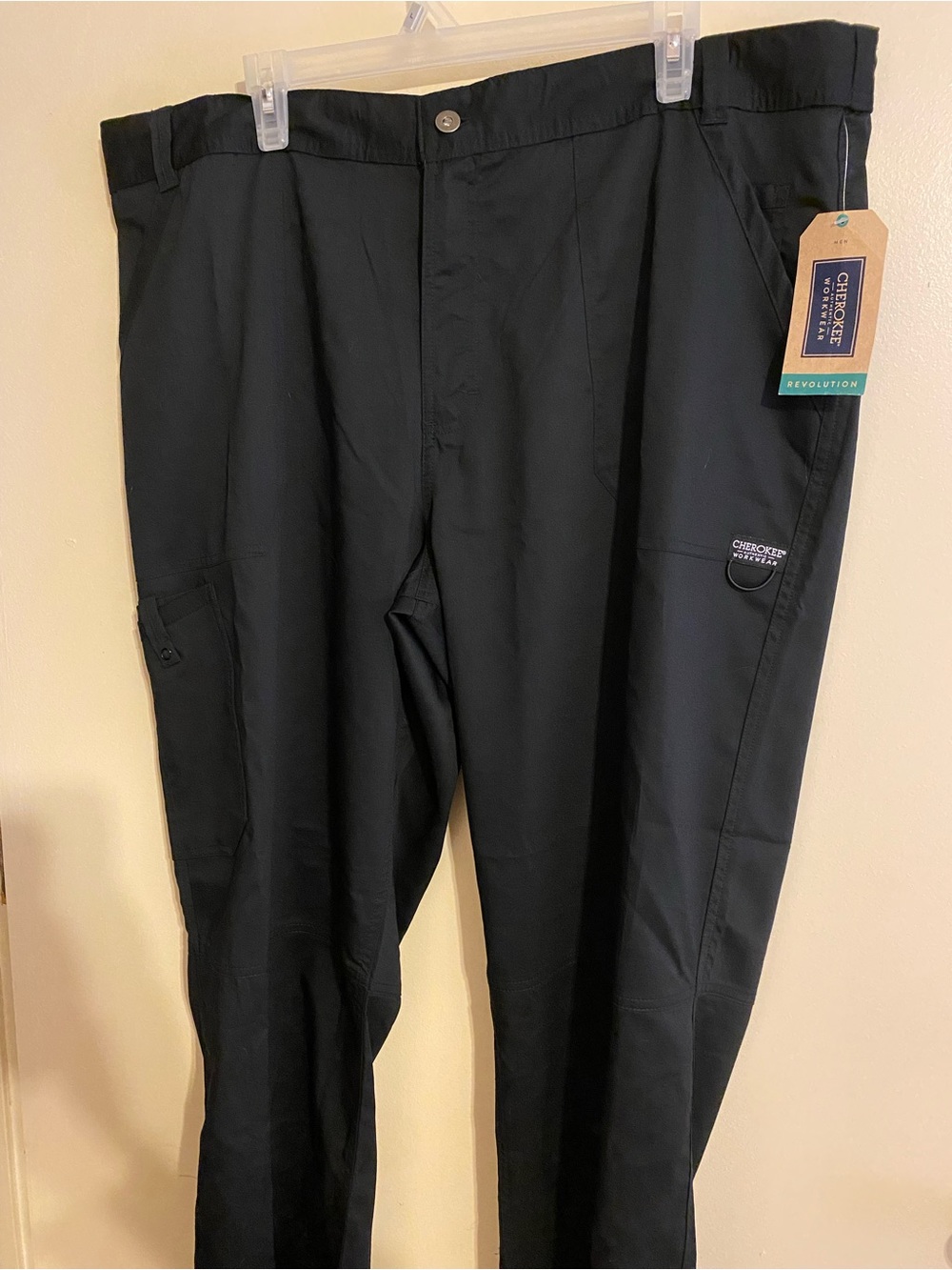 Cherokee Black Men's Cargo Work Pants